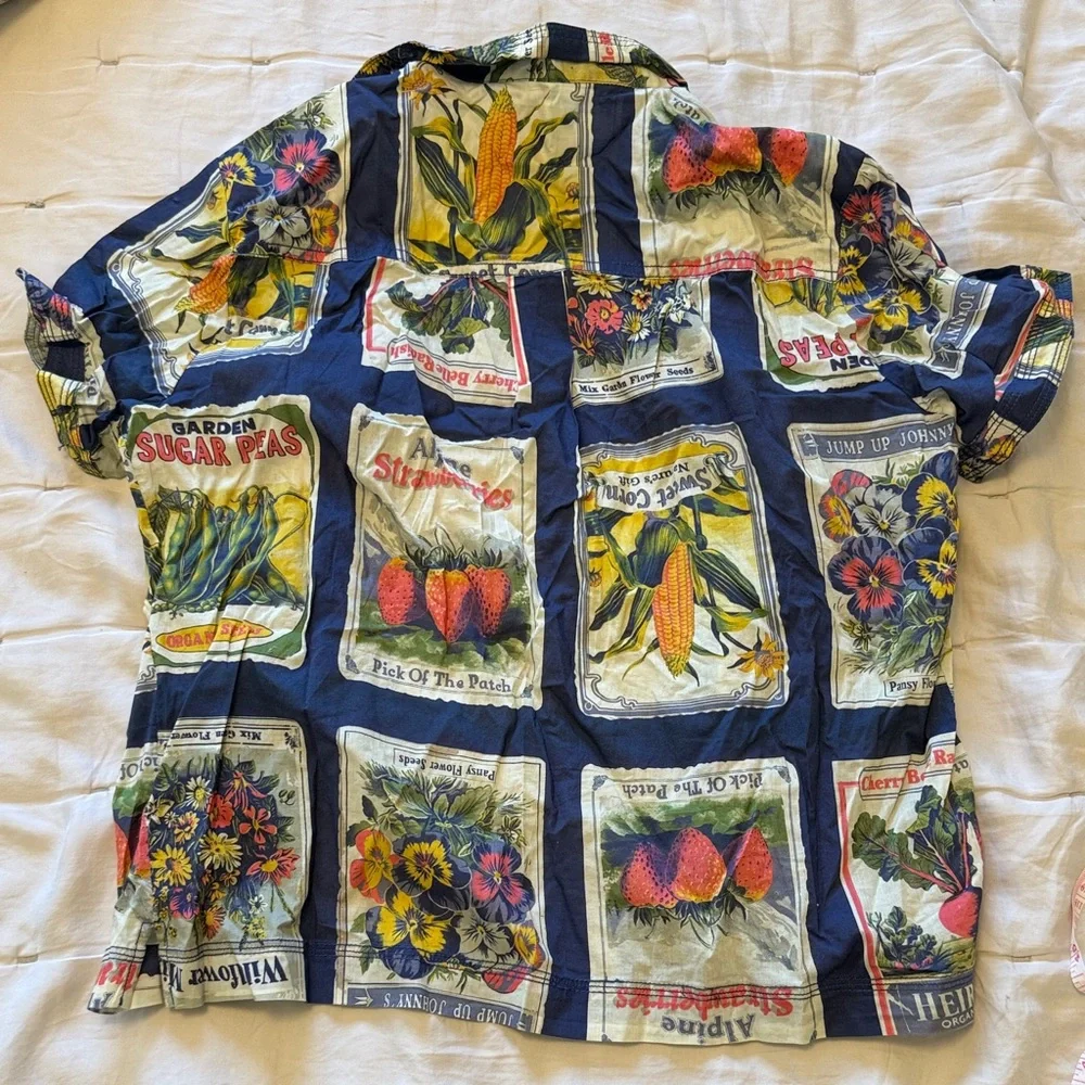 Urban Outfitters Multicolor Botanical Print Shirt - Picture 5 of 5
